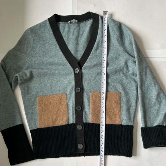 COS Colour-block Cardigan Sweater In Green size S - Picture 10 of 14